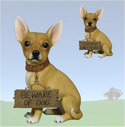 DGD29377 Pepe's Warning Chihuahua with Sign
